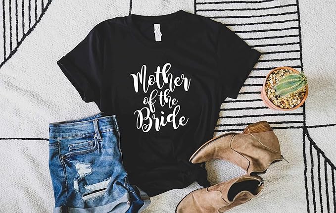 Mother of The Bride Shirt, Mother of The Groom Shirt – Soft Unisex Cotton Blend Wedding Tee for Mom. Matching Bridal Tshirts