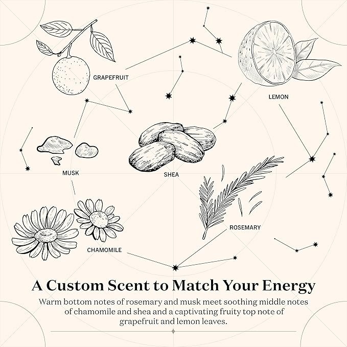 Birthdate Candles, August 20 - Leo Zodiac Scented Candles Birthday Gift - Rosemary, Chamomile & Shea Scent - All-Natural Soy & Coconut Wax, 60-80 Hour Burn Time - Made in USA