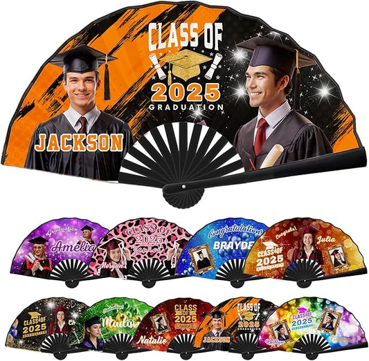 Custom Graduation Fans Personalized Fans for Line Dancing Folding Popping Fans for Wedding Dancing Concert Cosplay Party