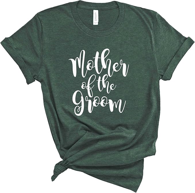Mother of The Bride Shirt, Mother of The Groom Shirt – Soft Unisex Cotton Blend Wedding Tee for Mom. Matching Bridal Tshirts