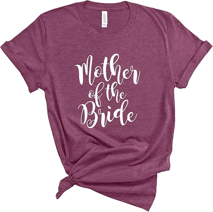 Mother of The Bride Shirt, Mother of The Groom Shirt – Soft Unisex Cotton Blend Wedding Tee for Mom. Matching Bridal Tshirts