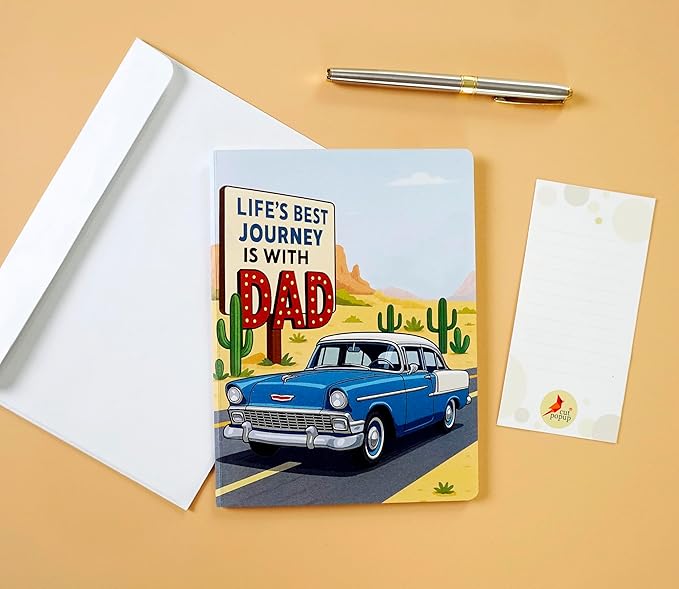 CUTPOPUP Birthday Card Pop Up, 3D Birthday Greeting, Father's Day Card for Men, Grandpa, Dad, Godfather, Husband, Son (Classic Car)