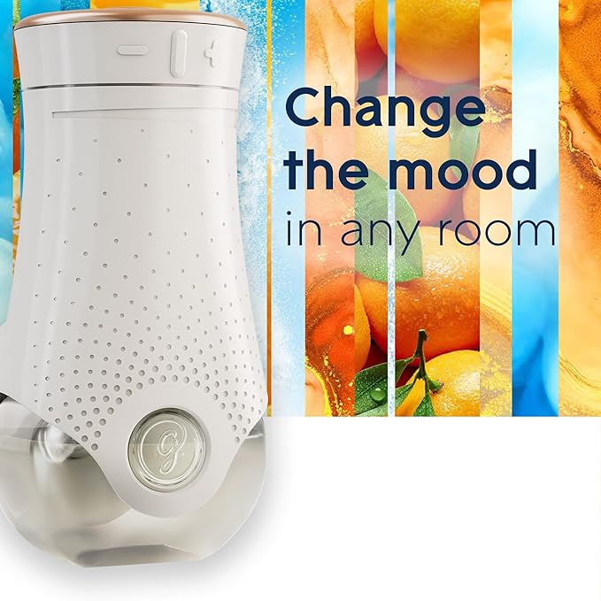 Glade PlugIns Refills Air Freshener Starter Kit, Scented and Essential Oils for Home and Bathroom, Coastal Sunshine Citrus, 4.02 Fl Oz, 2 Warmers + 6 Refills