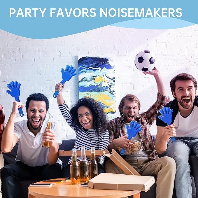 36 Pcs Royal Blue Hand Clappers 7.5 Inch Clappers Noisemakers Noise Makers Party Favors Plastic Party Clapper Sporting Events Cheers Ball Dance Basketball Football Noisemakers （Royal Blue）