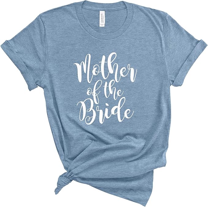 Mother of The Bride Shirt, Mother of The Groom Shirt – Soft Unisex Cotton Blend Wedding Tee for Mom. Matching Bridal Tshirts