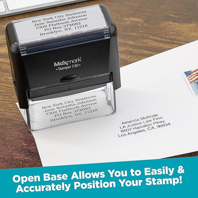 MaxMark Customized Signature Stamp - XX-Large Size -Self-Inking Stamp Customized with Your Signature - Choose from 15 Ink Colors