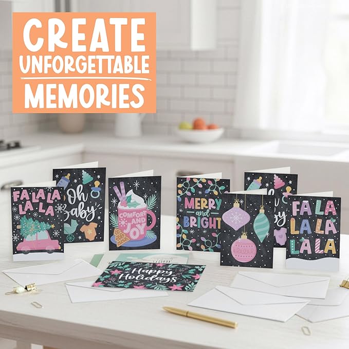 Hadley Designs Assorted Cards With Envelopes All Occasion - 54 Bulk Greeting Cards For All Occasions, Mixed Greeting Card Assortment, Birthday, Thank You, Congrats, Sympathy, Holiday Variety Card Pack