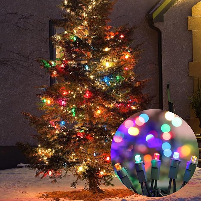 LAMPHOME 60 Count Multicolor- String Lights - LED Christmas Lights, Mini led Lights for Indoor Outdoor Home Holiday Party Wedding Independence Day Decoration