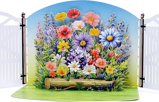 CUTPOPUP Birthday Card Pop Up, 3D Greeting Flowers Cards for Women, Mom, Grandma, Daughter, Friends (Bloom Garden) FL191US