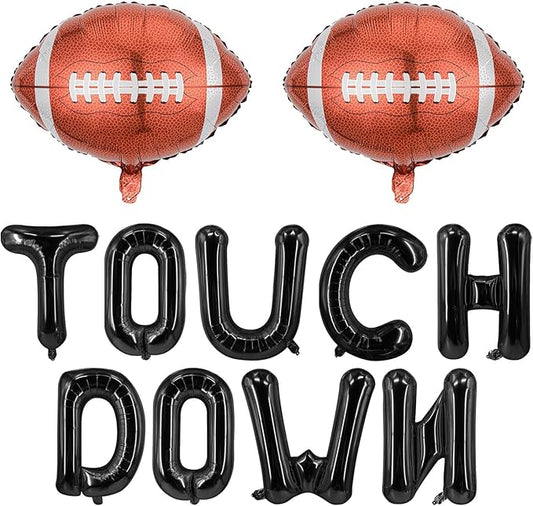 Football Balloon Black Touchdown Balloons Rugby Balloons Football Birthday Party Balloon Decorations for Football Themed Birthday Party Decorations Football Sport Party Supplies Set-11 Pcs