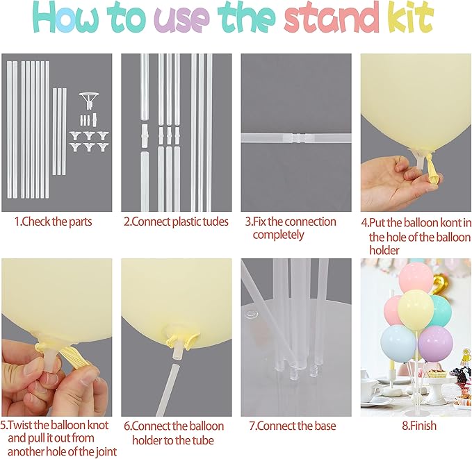 Balloon Stand Kit For Table Centerpieces Pastel Balloons Holder Baby Shower Birthday Party Decorations