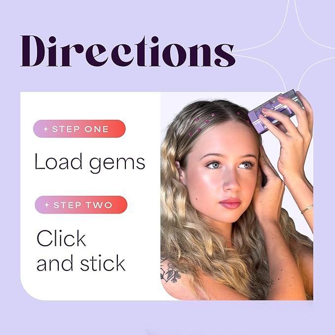 Hair Gem Pen for Girls – 240 Stick-On Hair Gems & Stamper Tool – Hair Jewels Kit for Kids, Festivals, School, Christmas, Parties, Weddings – Easy to Apply & Remove – Hair Accessories by Hally Hair