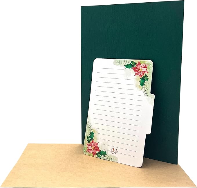 Pop Up Greeting Card Blooming Poinsettia Basket Birthday Card Flower Gift Nature Lover Christmas Flower Holiday Season Thank You Card