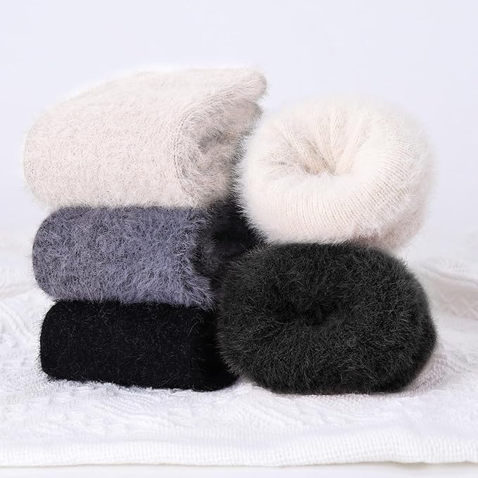 SISOSOCK Fuzzy Cozy Warm Socks for Women-Winter Home Thick Wool Soft Sleeping Socks-Perfect Gifts for Women