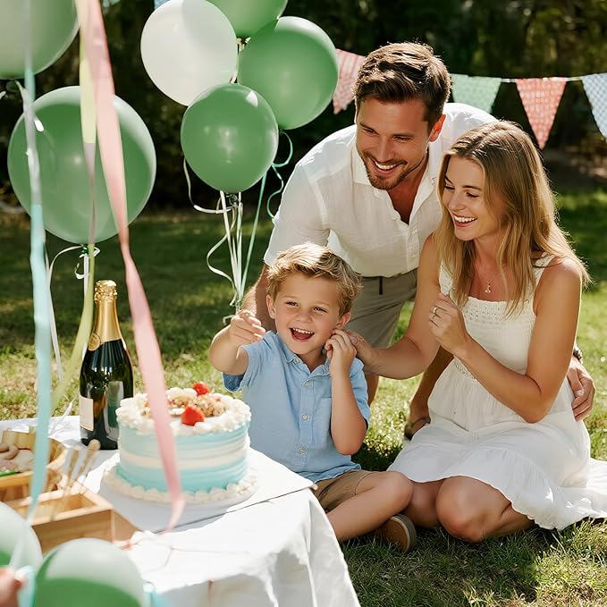 Sage green Balloons 100 Pack 12 inch Round Helium Olive Green Balloons for Birthday Jungle Theme Safari Baby Shower Retro Neutral Wedding Party Decorations
