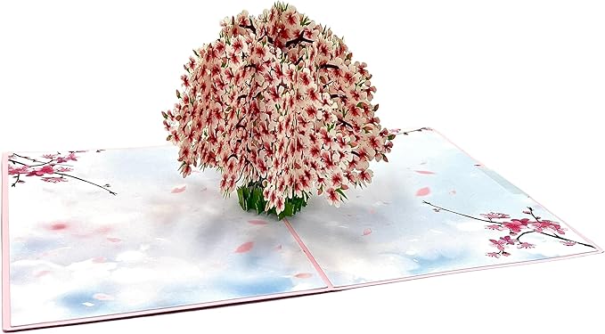 3D Pop Up Greeting Card Flowers Theme (Cherry Blossom Tree)