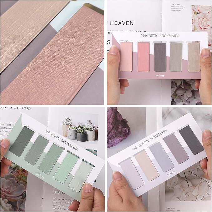 15 Pieces Bookmark, Magnetic Bookmarks for Women, Men, Book Lovers, Page Markers for Students Teachers Reading (Misty, Ocean, Emerald)