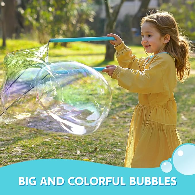 SYNCFUN 64 oz Premixed Bubble Solution, 1.9L Giant Pre-Mix Refill Solution for Bubble Machine, Wands, Blower, Easter, Outdoors Activity, No Mixing or Measuring