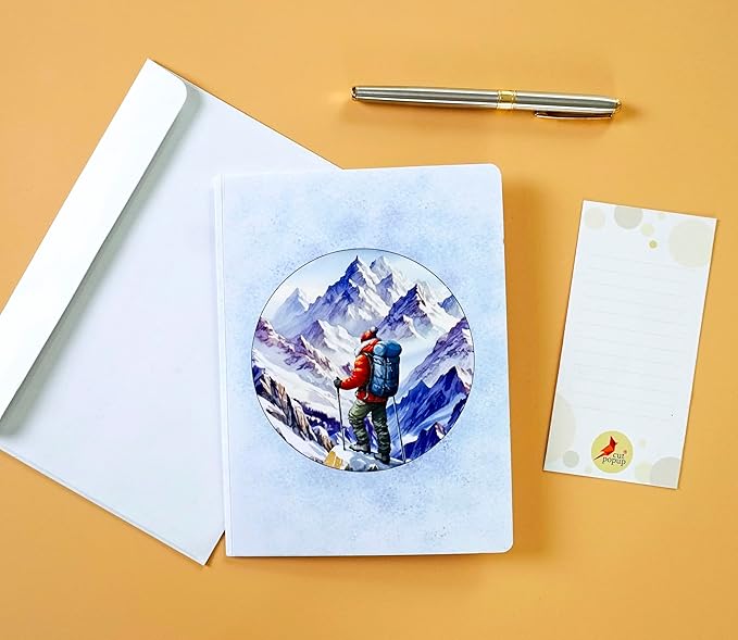 CUTPOPUP Birthday Card Pop Up, 3D Birthday Greeting, Father's Day Card for Grandpa, Dad, Godfather, Husband, Son (Rock Climbing)