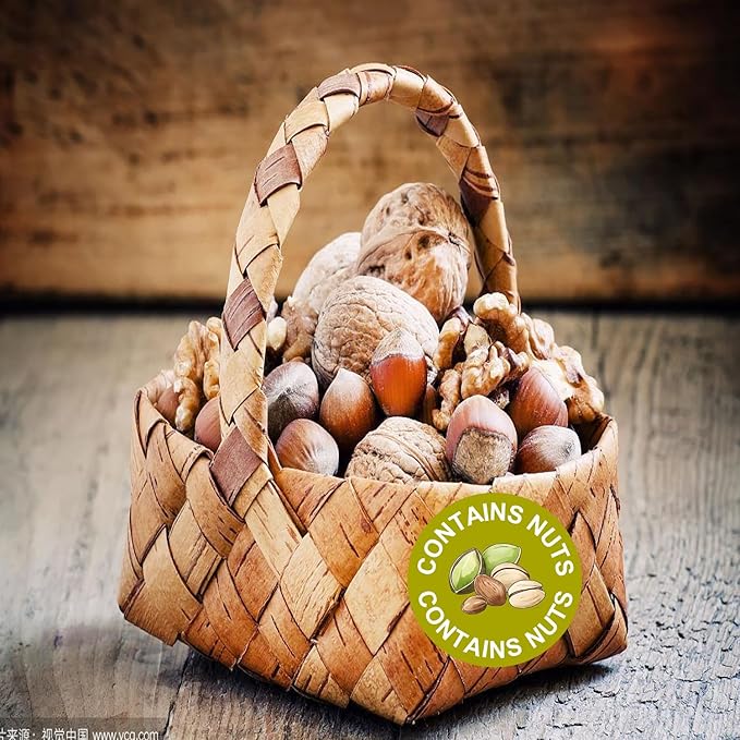 500 Pcs Contains Nuts Stickers 1 inch Nut Allergen Allergy Warning Stickers Tree Nuts Allergen Round Allergies Food Rotation Labels Allergic to Nuts for Food Packing Retail and Restaurants (Green)
