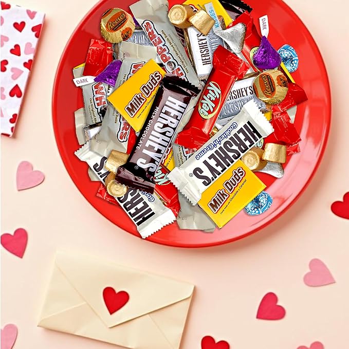Chocolate Candy Variety Pack - 1 lb Bulk Assorted Miniatures Individually Wrapped Bars - Candy, Party Bag - Dark & Milk - Mini Chocolates