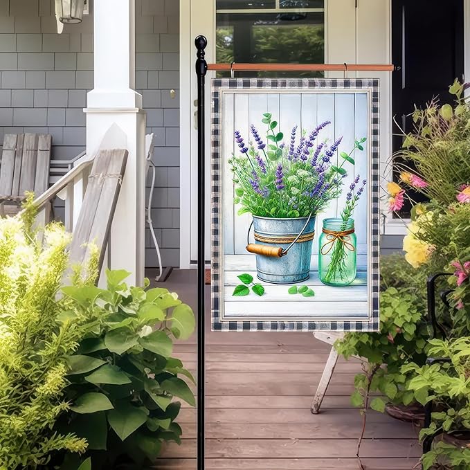 BlissYard Welcome Garden Flag Double Sided 12x18 Hello Spring Flower Design Yard Flag Seasonal Flower Yard Outdoor Flag Spring Summer Decorations Lawn Rustic Outdoor Decorative Flag