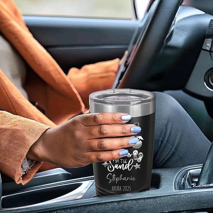 Drink In My Hand Toes In The Sand 20z Tumbler, Summer Mug, Stainless Travel Mug For Friends, Family Or Colleagues, 2025 Summer Tumbler (pink)