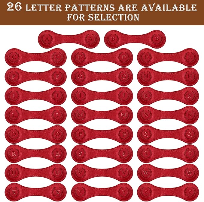 Handmade Personalized Leather Magnetic Bookmark - Custom Initial Letter Design with 26 Alphabet Choices - Durable Bookmark for Readers, Book Lovers, Women & Kids