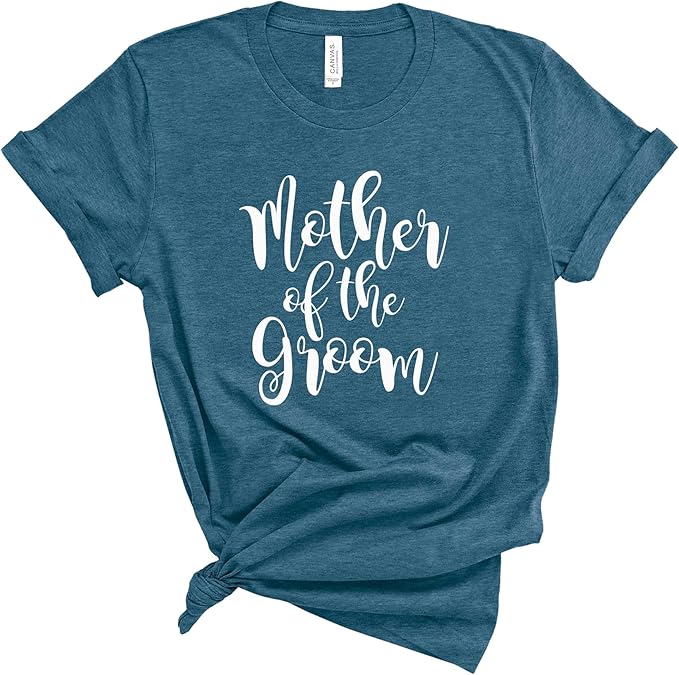 Mother of The Bride Shirt, Mother of The Groom Shirt – Soft Unisex Cotton Blend Wedding Tee for Mom. Matching Bridal Tshirts