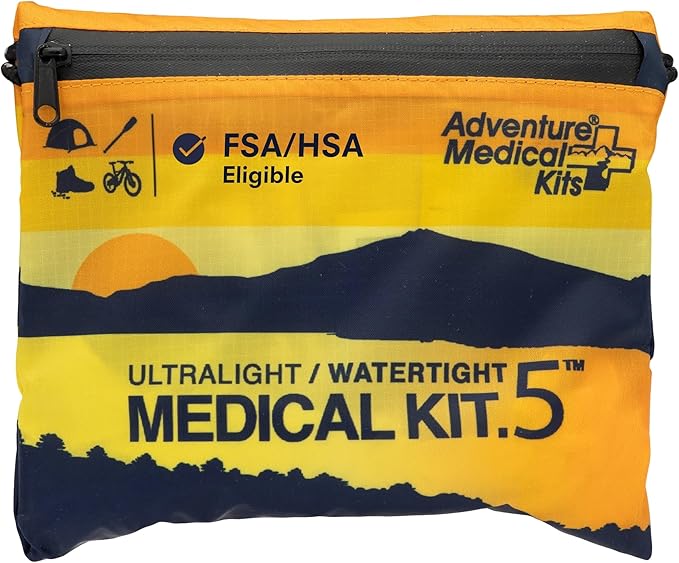 Adventure Medical Kit Ultralight/Watertight Medical Kit .5 - Up to 2 People, Up to 2 Days - Includes Bandages, Blister Essentials & More - Perfect for Hiking, Biking & Climbing