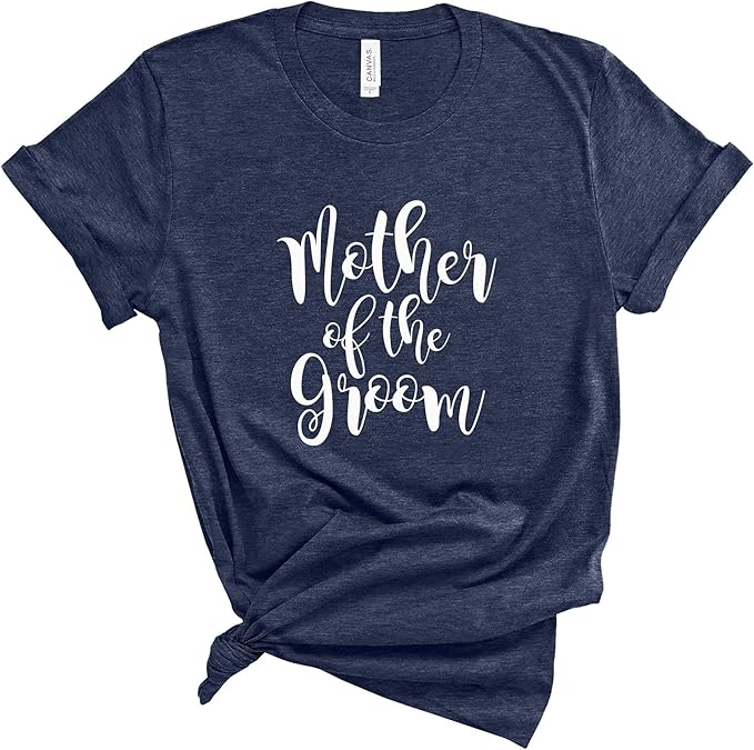 Mother of The Bride Shirt, Mother of The Groom Shirt – Soft Unisex Cotton Blend Wedding Tee for Mom. Matching Bridal Tshirts