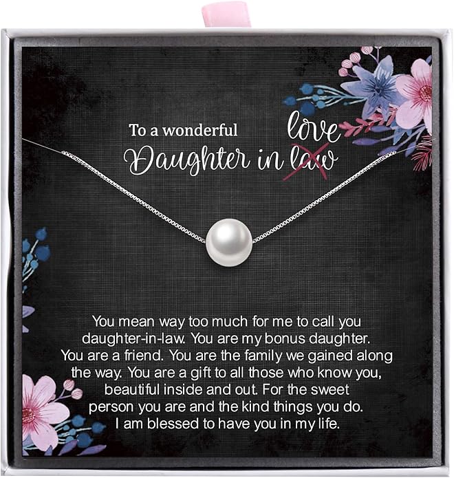 ALoveSoul Necklace for Women Girls - 925 Sterling Silver Single Pearl Necklace, Mother's Day Birthday Gift Ideas