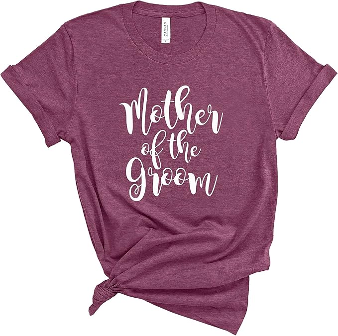 Mother of The Bride Shirt, Mother of The Groom Shirt – Soft Unisex Cotton Blend Wedding Tee for Mom. Matching Bridal Tshirts