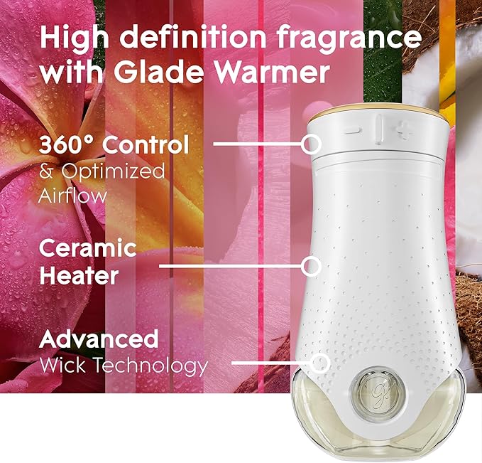 Glade PlugIns Refills Air Freshener, Scented and Essential Oils for Home and Bathroom, Exotic Tropical Blossoms, 6.7 Fl Oz, 10 Count (Packaging May Vary)