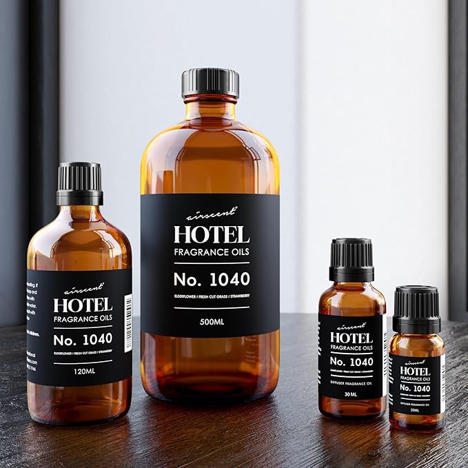 AirScent 50 Central Park Ritzy Hotel Fragrance No. 1040 - Elderflower Fresh Cut Grass Strawberry - Hotel Diffuser Oil for Ultrasonic and Waterless Diffusers and Crafting - 500 mL, 16.9 fl oz Bottle