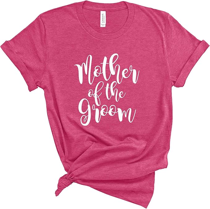 Mother of The Bride Shirt, Mother of The Groom Shirt – Soft Unisex Cotton Blend Wedding Tee for Mom. Matching Bridal Tshirts