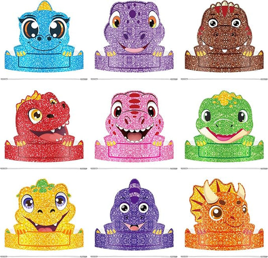 Dinosaur Birthday Crowns & Party Hats