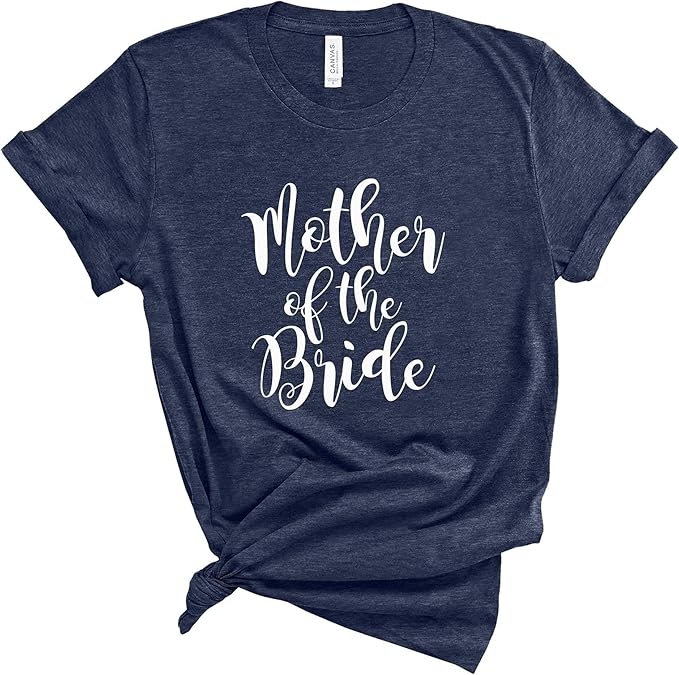 Mother of The Bride Shirt, Mother of The Groom Shirt – Soft Unisex Cotton Blend Wedding Tee for Mom. Matching Bridal Tshirts