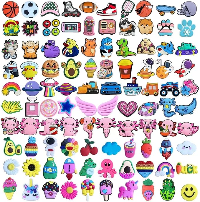 Ella & Emma 30/50/100 Bulk Different Keychains, Mixed Non-Repeat Cute Key Chain for Classroom Prizes Students Incentives Holiday Gifts Party Favors (100pcs Mixed)