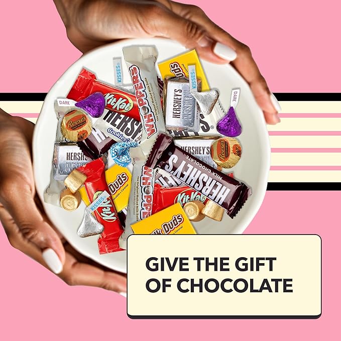 Chocolate Candy Variety Pack - 1 lb Bulk Assorted Miniatures Individually Wrapped Bars - Candy, Party Bag - Dark & Milk - Mini Chocolates