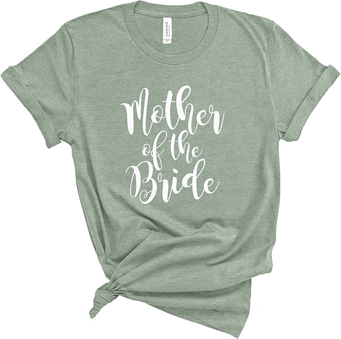 Mother of The Bride Shirt, Mother of The Groom Shirt – Soft Unisex Cotton Blend Wedding Tee for Mom. Matching Bridal Tshirts