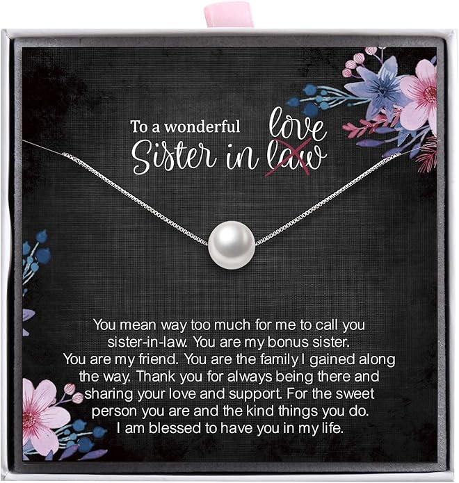 ALoveSoul Necklace for Women Girls - 925 Sterling Silver Single Pearl Necklace, Mother's Day Birthday Gift Ideas