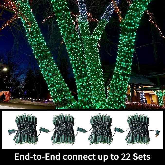 LAMPHOME 60 Count St. Patrick's Day Mini String Lights - Green LED Christmas Lights, Mini led Lights for Indoor Outdoor Home Holiday Party Wedding St Patricks Day Decoration
