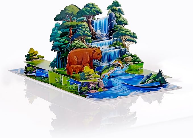 CUTPOPUP Birthday Card Pop Up, 3D Birthday Greeting, Father's Day Card for Grandpa, Dad, Godfather, Husband, Son (Papa Bear)