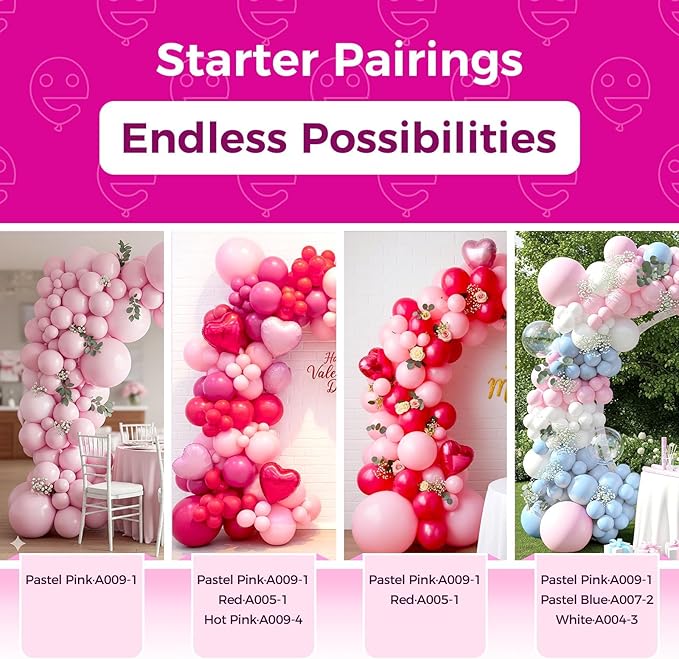 Bezente Pastel Pink Latex Party Balloons - 100 Pack 12 inch Round Helium Light Pink Bridal Pink Balloons for Wedding Bridal Shower Gender Reveal Birthday Party Decoration