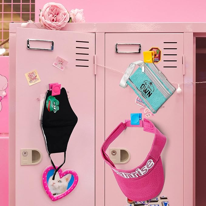 8 Pack Fridge Magnet, Magnetic Clips Heavy Duty for Whiteboard, Refrigerator Magnets Decorative Clips, Cute Clip Magnets for Classroom, School, Strong Locker Magnets Clips for Girls, Boys, Adults