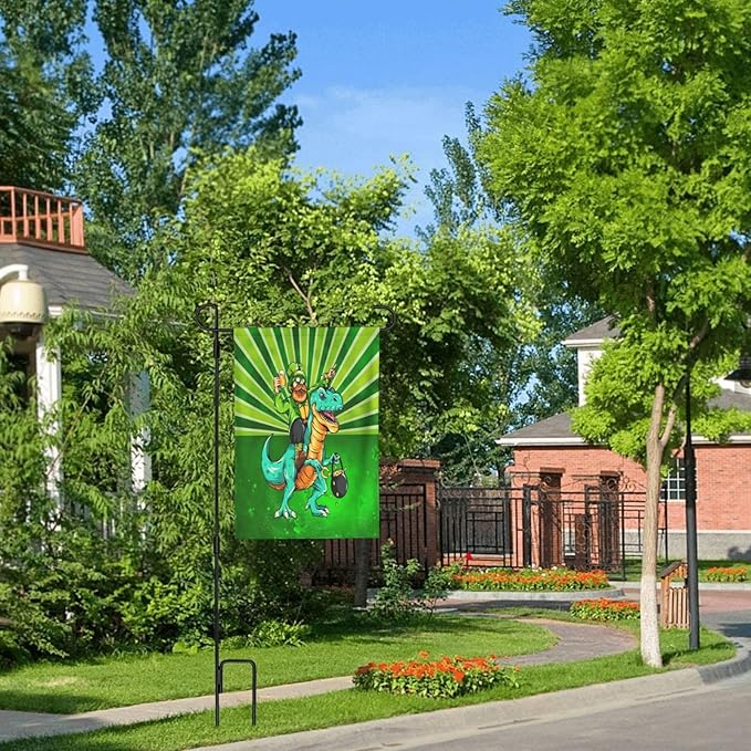 Happy St. Patricks Day Garden Flag 12 X 18 Inches Outdoor Mini Yard House Flags Double-Sided Farmhouse Sign For Home Garden Decoration