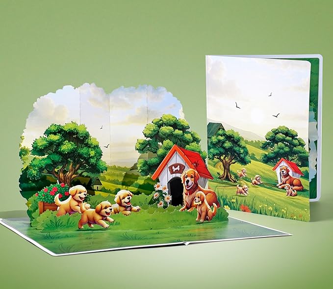 CUTPOPUP Birthday Card Pop Up, 3D Birthday Greeting, Golden Family, All Occasions
