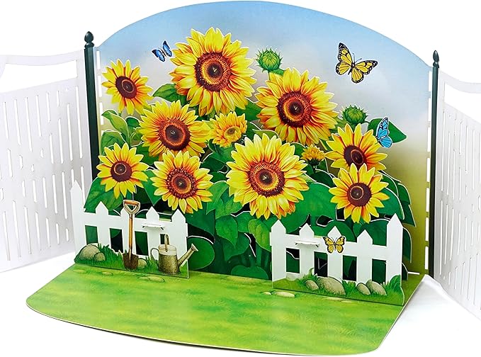 CUTPOPUP Birthday Card Pop Up, 3D Greeting Flowers Cards for Women, Mom, Grandma, Daughter, Friends (Bloom Sunflowers) FL194US