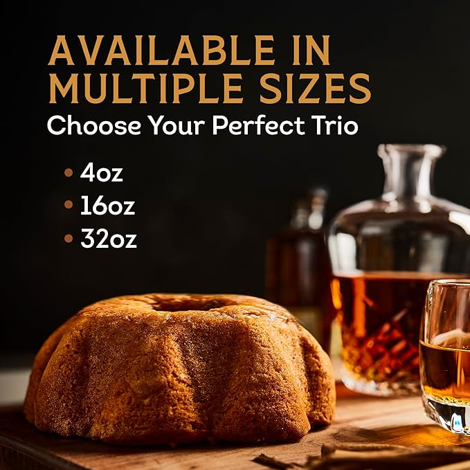 TORTUGA Kentucky Bourbon Butter Cake - 4 Oz. Cake - The Perfect Premium Gourmet Gift for Stocking Stuffers, Gift Baskets, and Christmas Gifts - Great Cakes for Delivery